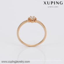 14699 Moda jóias senhoras novo modelo anel de casamento com zircão 18 quilates anéis de dedo de ouro